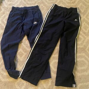 ADIDAS BASKETBALL ATHLETIC PANTS and Nike Joggers Men’s small